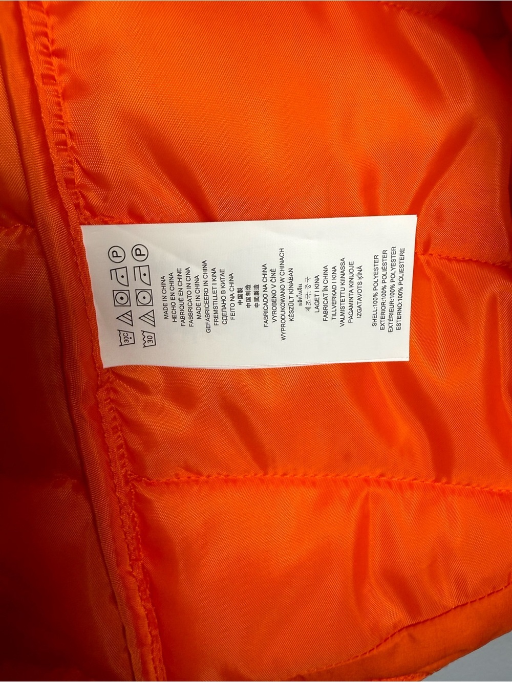 MICHAEL Michael Kors Bright Orange Quilted Puffer Vest - Picture 9 of 12